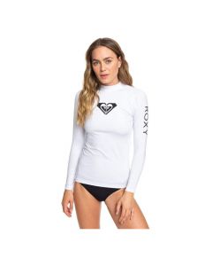Roxy Whole Hearted Womens Long Sleeve Rash Vest - Bright White - L only